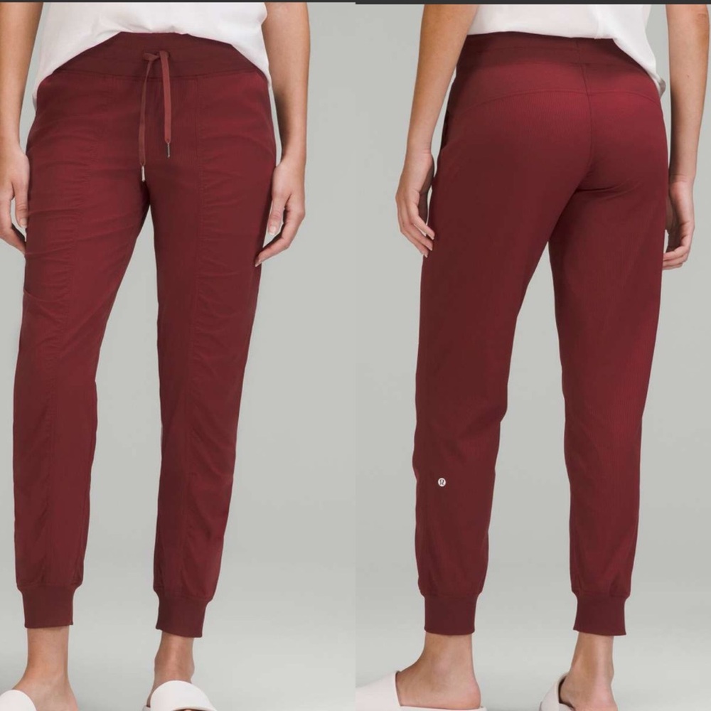 Lululemon Dance Studio Mid-Rise Jogger Red Merlot Maroon Size 12 W5ENMS